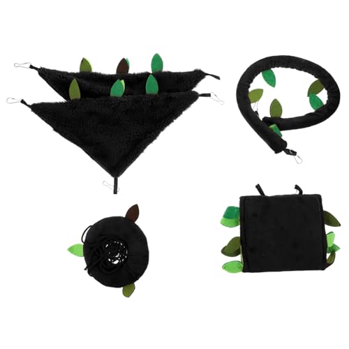 Happyyami Komplettes Hamster-spielset – 5-teiliges Plüschspielzeug Tunnel Kuschelbett Für Haustiere von Happyyami