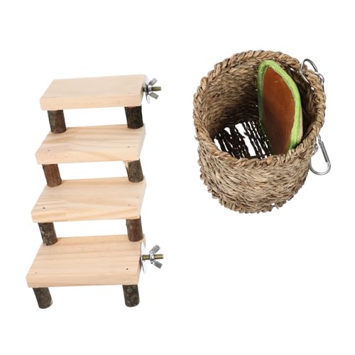 Happyyami Klettern Leiter Spielzeug Satz für Chinchilla Hamster Holz Ruheplatz Kletterhilfe für Kleintiere Versteckspielzeug für Eichhörnchen Warmes Nest für Meerschweinchen und Igel Happyyami Klettern Leiter Spielzeug Satz für Chinchilla Hamster Holz Ruheplatz Kletterhilfe für Kleintiere Versteckspielzeug für Eichhörnchen Warmes Nest für Meerschweinchen und Igel von Happyyami