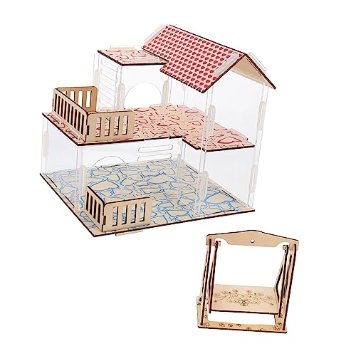 Happyyami Elegante Hamstervilla Schaukel und Leiter Kletterspielzeug für Meerschweinchen Dekoratives Hamsterhaus-zubehör für Haustiere Happyyami Elegante Hamstervilla Schaukel und Leiter Kletterspielzeug für Meerschweinchen Dekoratives Hamsterhaus-zubehör für Haustiere von Happyyami