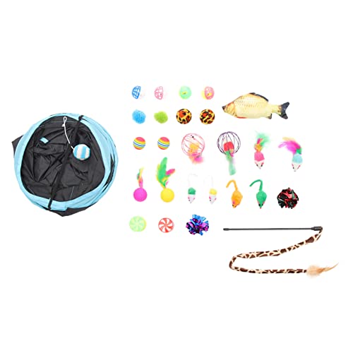 Happyyami 1satz Interaktives Katzenspielzeug Mit Teilen Katzentunnel Teaser-stäbe Und Plüschmäuse Für Stundenlangen Spielspaß Und Bewegung Für Katzen Und Kätzchen Happyyami 1satz Interaktives Katzenspielzeug Mit Teilen Katzentunnel Teaser-stäbe Und Plüschmäuse Für Stundenlangen Spielspaß Und Bewegung Für Katzen Und Kätzchen von Happyyami