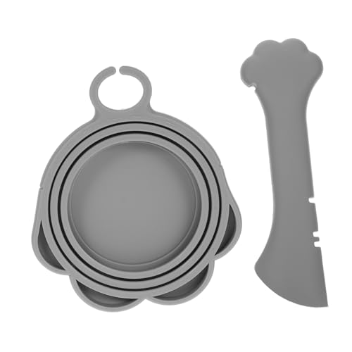 Happyyami 1 Satz Haustierdosendeckel Hund Dosendeckel Für Tiernahrung Haustier Kann Löffel Tierfutterbehälter Abdeckungen Für Haustierdosen Dosendeckel Für Katzenfutter Kieselgel Grey von Happyyami