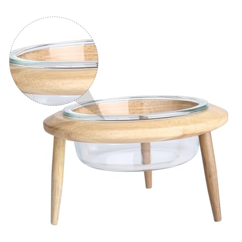 Happyyami Katzennapfständer Für Hohe Basis Glas Futternapf Haustiernapf Khaki von Happyyami