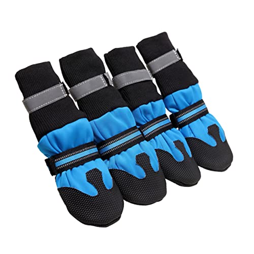 Happyyami 1 Satz Schuhe für Hunde hundeschuhe Laufen Anti-Rutsch-Regentierhausschuhe Hunde Schuhe Dog Shoes Pfote Schneeschuhe Hundestiefel Stiefel für Hunde Winter der Hund mittlerer Hund von Happyyami