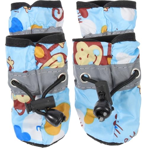 Happyyami 1 Satz Hundeschuhe Mit Weicher Sohle Welpe Griffe Hundesocke Pfotenreiniger Für Hunde Hundekegel Hundestiefel Haustier Lachsöl Für Hunde Hundepfotenreiniger Blue Weicher Stoff von Happyyami