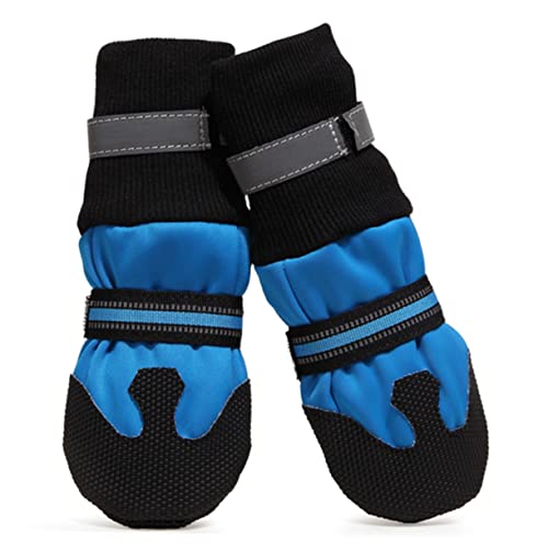 Happyyami 1 Satz Hundeschuhe Welpenhalsband Hundehalsband Große Hunde Schuhhund Pfotenbalsam Für Hunde Heiße Gummistiefel Für Hunde rutschfeste Socken Für Hunde Hündchen Welpenstiefel Blue Happyyami 1 Satz Hundeschuhe Welpenhalsband Hundehalsband Große Hunde Schuhhund Pfotenbalsam Für Hunde Heiße Gummistiefel Für Hunde rutschfeste Socken Für Hunde Hündchen Welpenstiefel Blue von Happyyami