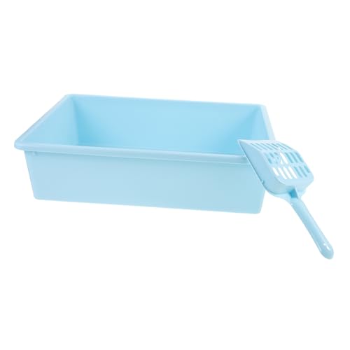 Happyyami 1 Satz Katzentoilette für Senioren Katzentoilette für Kleintiere dustbin mülltütenhalter Offene Katzentoilette Haustiertoilette Katzenkot Katzenstreu Tablett von Happyyami