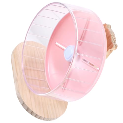 Happyyami Silent Hamster Wheel Aus Holz Für Hamster Mäuse Und Kleine Igel Stabiles Laufrad Für Käfige Perfektes Spielzeug Für Chinchillas Und Ratten von Happyyami