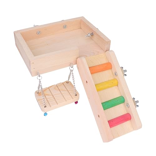 Happyyami 1 Satz Papageienleiterspielzeug Nymphensittich Spielzeug Kletterspielzeug Vogelbarsch Vögel Spielzeug Guinea-kauspielzeug Spielzeug Für Meerschweinchen Tierspielzeug Bambus von Happyyami