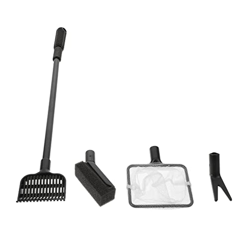 Happyyami 1 Satz Reinigungsbürste Für Aquarien Schaber Conditioner Werkzeugset Für Aquarienreinigung Kiesrechen Für Aquarien Haushaltsgeräte Fisch Kanister Wasser Aquarium Netz Black Plastik von Happyyami