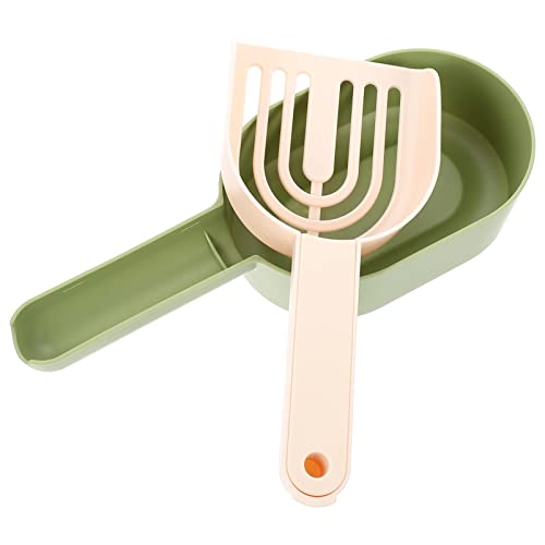 Happyyami 1 Satz Schaufel für Katzenstreu Futterspender Katzenkotsieb Hundefutterdeckel für Dosen katzenklo zubehör cat Litter Shovel Streuschaufel Reinigungsmittel für Haustiere pp Green von Happyyami