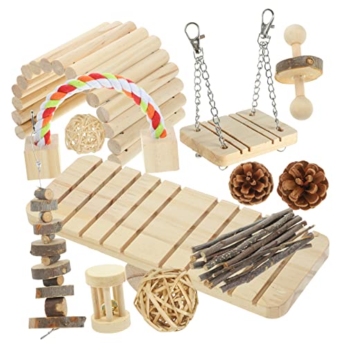 Happyyami 1satz Hamster Spielzeug Set Aus Holz Kauspielzeug Für Kleintiere Inklusive Wippe Schaukel Und Karotten-grasball Für Hamster Meerschweinchen Und Kaninchen Sicheres Und Langlebiges Happyyami 1satz Hamster Spielzeug Set Aus Holz Kauspielzeug Für Kleintiere Inklusive Wippe Schaukel Und Karotten-grasball Für Hamster Meerschweinchen Und Kaninchen Sicheres Und Langlebiges von Happyyami