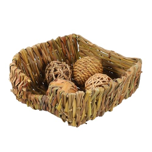 Happyyami 1 Satz Strohnest Einstreu Aus Stroh Hamsterstroh Schlafnest Für Hamster Hase Schlafbett Handgewebtes Haustiernest Spielzeug Für Meerschweinchen Zusammenklappbares Strohkissen Happyyami 1 Satz Strohnest Einstreu Aus Stroh Hamsterstroh Schlafnest Für Hamster Hase Schlafbett Handgewebtes Haustiernest Spielzeug Für Meerschweinchen Zusammenklappbares Strohkissen von Happyyami