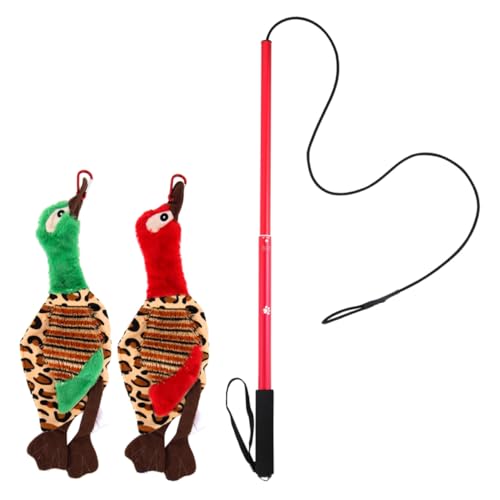 Happyyami 1 Satz Teleskopischer Hundeteaser Kontrolle Einziehbarer Katzenstab Klicker Für Hunde Anregend Welpe Teaser Zauberstab Katze Wohnungskatzen Drinnen Automatisch Plüsch Rot Happyyami 1 Satz Teleskopischer Hundeteaser Kontrolle Einziehbarer Katzenstab Klicker Für Hunde Anregend Welpe Teaser Zauberstab Katze Wohnungskatzen Drinnen Automatisch Plüsch Rot von Happyyami