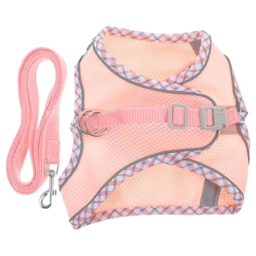 Happyyami 1satz Hundegeschirr Für Große Hunde Verstellbares Reflektierendes Laufgeschirr Mit Leine Dekorativer Hundeharnes Für Bequemes Spazierengehen von Happyyami