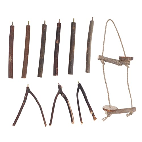 Happyyami 1satz Spielzeug Set Teiliges Holzspielzeug Für Vögel Schaukeln Und Stangen Für Wellensittiche Sittiche Und Andere Kleine Vögel Fördert Aktivität Und von Happyyami