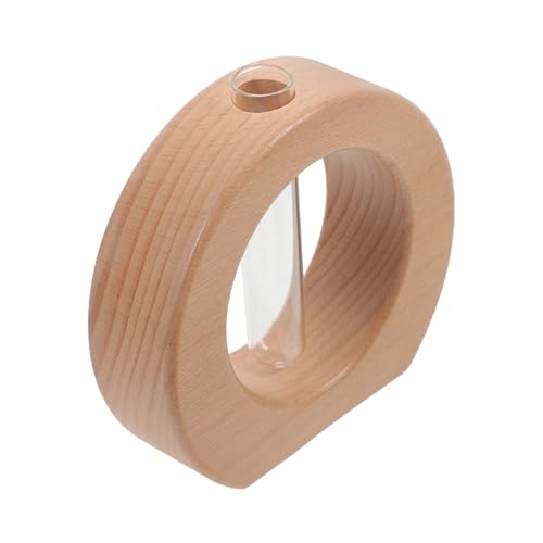 Happyyami Pflanzenröhre Aus Glas Mit Holzständer Für Hydrokultur Vasen-dekor Für Tisch Und Zuhause Für Kreative Pflanzengestaltung von Happyyami