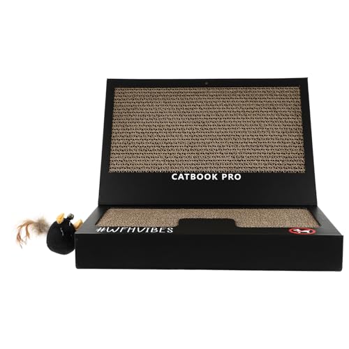 Happyyami 1satz Laptop-förmiges Katzenkratzbrett Mit Teaser-Stick Tragbares Kratzspielzeug Für Katzen Und Platzsparend Perfektes Zubehör Für Krallenpflege Und Unterhaltung Ihrer Katze von Happyyami