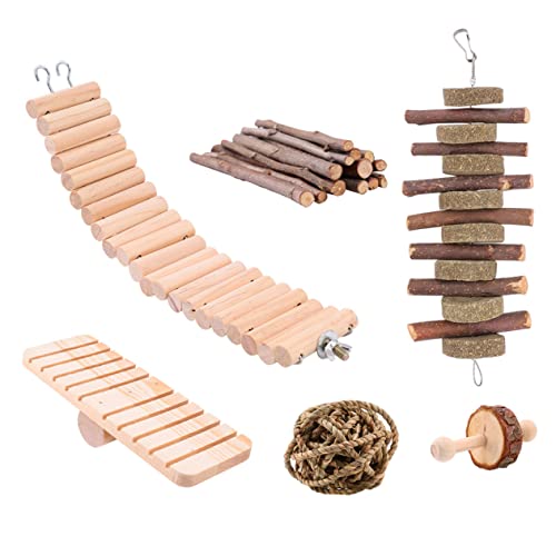 Happyyami Chinchilla Leitern Spielzeug Für Kleintiere Acht-Lagen Holzleiter Für Hamster Meerschweinchen Und Andere Nager Attraktives Kletterspielzeug Bewegung Und Zahnpflege-teiliges Happyyami Chinchilla Leitern Spielzeug Für Kleintiere Acht-Lagen Holzleiter Für Hamster Meerschweinchen Und Andere Nager Attraktives Kletterspielzeug Bewegung Und Zahnpflege-teiliges von Happyyami