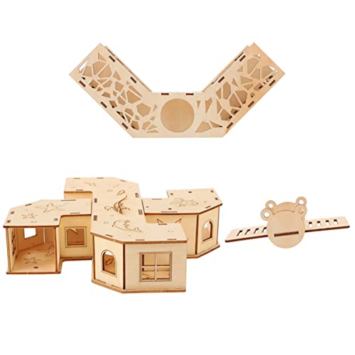 Happyyami Hamster Labyrinth Spielzeug Aus Holz Mit Tunnel Und Wippe Für Kleintier-Training Und Ausübung Bissfeste Haustier-spielzubehör Für Gesunde Aktivität Happyyami Hamster Labyrinth Spielzeug Aus Holz Mit Tunnel Und Wippe Für Kleintier-Training Und Ausübung Bissfeste Haustier-spielzubehör Für Gesunde Aktivität von Happyyami