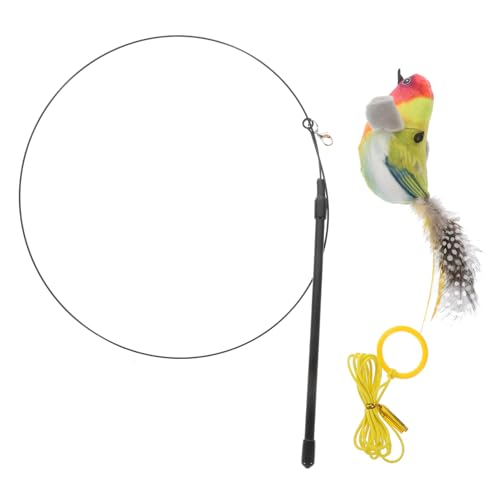 Happyyami 1satz Katzenminze Spielzeugset Elektronische Vogel-katzenspielzeuge Mit Plüschvogel Und Katzenminze Interaktive Teaser-Sticks Für Katzen Für Spiel Und Mentale von Happyyami