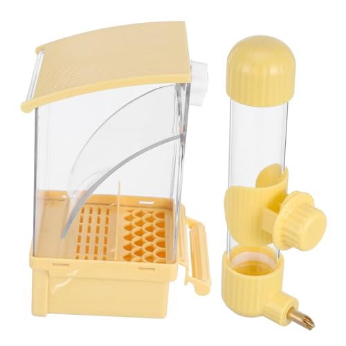 Happyyami 1 Set Kunststoff-Futter- Und Wassernapf-Set Für Papageien: Vogelfutterbehälter Für Nymphensittiche Und Kleine Vögel – Käfigzubehör Mit Schubladenfach von Happyyami