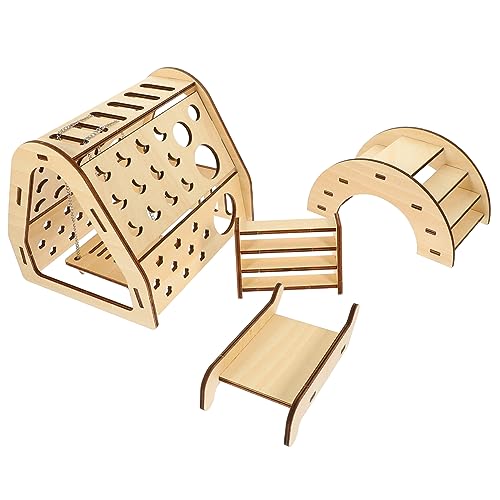Happyyami Holz Hamster Spielzeug Rutsche Hideout Kit Chinchilla Käfig Zubehör Einfache Montage Happyyami Holz Hamster Spielzeug Rutsche Hideout Kit Chinchilla Käfig Zubehör Einfache Montage von Happyyami