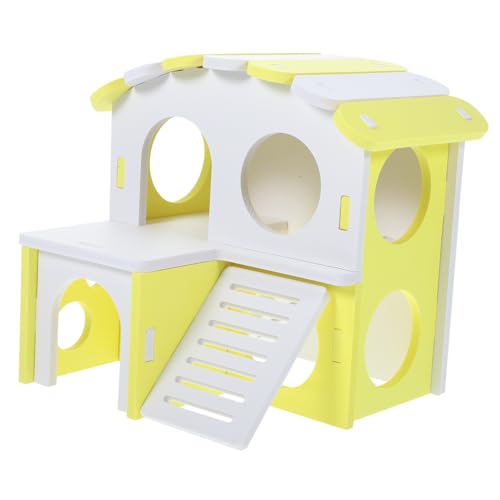 Happyyami Luxuriöses Hamsterversteck Mit Leiter Doppelstöckiges Holzhaus Für Zwerghamster Und Mäuse Happyyami Luxuriöses Hamsterversteck Mit Leiter Doppelstöckiges Holzhaus Für Zwerghamster Und Mäuse von Happyyami