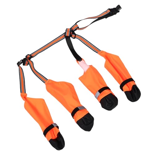 Happyyami 1 Set wasserdichte Hundeschuhe: Reflektierende Riemen Und Innenfutter Für Haustierschuhe Für Regnerische, Schnee Und Outdoor-aktivitäten von Happyyami