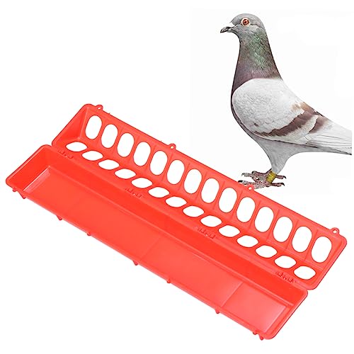 Happyyami 1 Stück Lebensmittel Tank Hühnerbrühe Trog Taubenhäuschen Draußen Futterspender Für Tauben Taubenfutterbehälter Vogelkäfig Taubenfutterspender Futterspender Für Zoohandlungen Rot von Happyyami