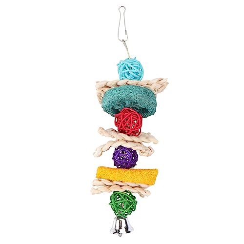 Happyyami 1stück Kreatives Papagei-kauspielzeug Aus Naturmaterialien Mit Glocke Spielzeug Für Kleine Und Mittlere Vögel Wie Wellensittiche Und Nymphensittiche Zur Zahnpflege Und Happyyami 1stück Kreatives Papagei-kauspielzeug Aus Naturmaterialien Mit Glocke Spielzeug Für Kleine Und Mittlere Vögel Wie Wellensittiche Und Nymphensittiche Zur Zahnpflege Und von Happyyami