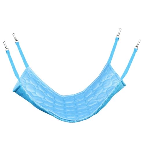Happyyami 1 Stück Sommerkatzendempfahl reversibel Käfig Hängematte Wohnkultur Kissen Hütte Gewebte Haustier-Hängemattenbett Haustierschlafbett hängendes Kleintierbett Sommer schlafmatte Blau von Happyyami