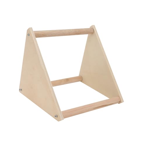 Happyyami 1stück Triangular Parrot Stand Rack Robuste Sitzgelegenheit Für Vögel Zum Ausruhen Spielen Und Trainieren Stabiler Aufbau Für Käfige Oder Tische von Happyyami