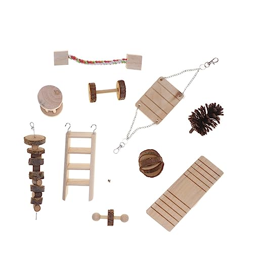 Happyyami 10stücke Teiliges -Molar-spielzeugen Für Hamster Kauspielzeug Zahnpflege Mit Rattanball Kletterleiter Und Für Kleine Nager Im Käfig von Happyyami