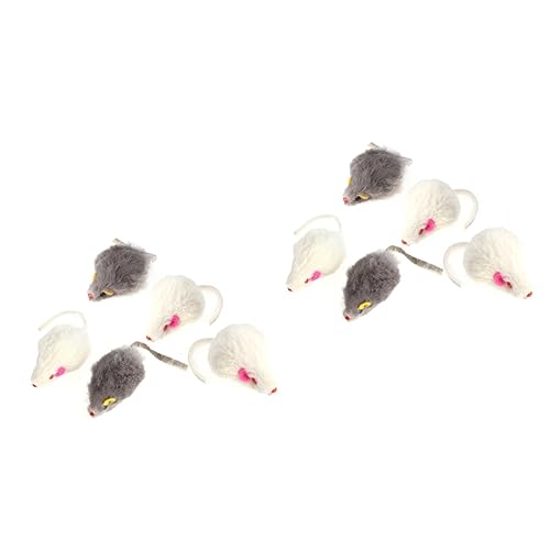 Happyyami 10stücke Interaktive Plüsch-mäuse Für Katzen Lustige Spielzeuge Zufälligen Farben Stimulierend Und Ansprechend Für Kätzchen Zum Spielen Und Fangen Happyyami 10stücke Interaktive Plüsch-mäuse Für Katzen Lustige Spielzeuge Zufälligen Farben Stimulierend Und Ansprechend Für Kätzchen Zum Spielen Und Fangen von Happyyami