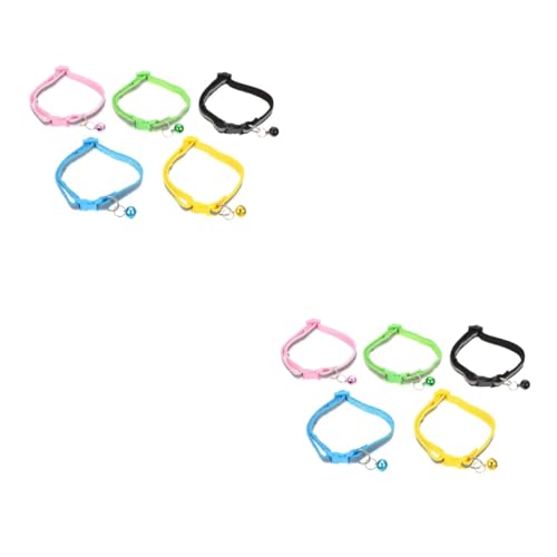 Happyyami 10 STK Katzenhalsband Haustier-Bandanas Id- Für Katze Für Im Haushalt Katzenhalsbänder Personalisiert Welpenhalsband Kragen Halsring Pp Reflektierend von Happyyami
