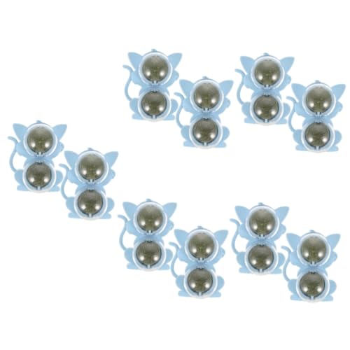 Happyyami 10 STK Katzenspielzeug Kätzchen Katzenminze Bälle Silberreben-Katzenminze-Kugeln Twerking-Spielzeug Spielzeuge Katze Katzenminze Katzenminze-Ball Mini Minzkugeln Snack rotieren von Happyyami