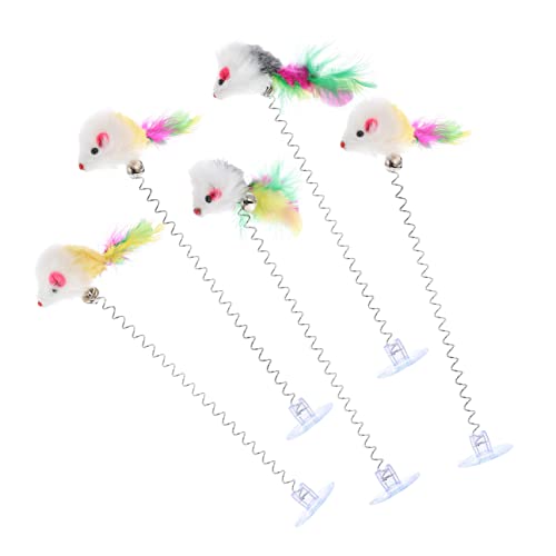 Happyyami 10stücke Interaktive Katzenangel Mit Glocke Flexibles Katzenspielzeug Für Bewegung Und Spaß Mit Bunten Feder-mäusen Für Aktive Katzen Und Spielzeit Mit Ihren Haustieren von Happyyami