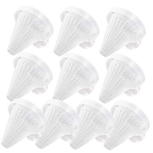 Happyyami 10 Stück Futterspender mit Saugnapf Rot für Fischbecken Zucht live Fütterung Aquariumzubehör Kegelbecher füttern Schneckenfutterkegel Betta-Feeder Transparent Zufällige Farbe von Happyyami