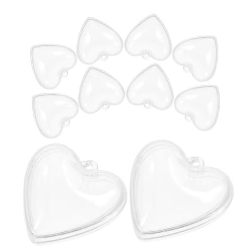 Happyyami Befüllbarer -Ornament-behälter in Herzform 10 Stück Schwimmende Dekorationen für Das Aquarium Heimdekoration Fischsicheres Abs-Material und Stabil von Happyyami