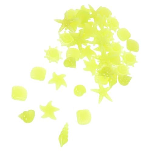 Happyyami 100St Aquarium fluoreszierender Stein Aquarium licht Spektrum Tank Netz Bucht leuchtende Steine leuchtende kieselsteine leuchtende Harzsteine leuchten in den dunklen Felsen von Happyyami