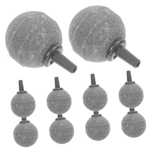 Happyyami 10St Diffusorblase Netz Aquarium geführt Aquariumstein Brunnen Teich Aquariumdeckel Schüssel Schwimmbad Aquarium licht Panzer runden Tank Aquarium Luftstein Luftstein-Aquarium Grey von Happyyami