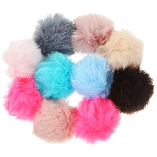 Happyyami 10stücke Flauschige Bälle Katzenspielzeugbälle Pomponbälle Für Haustiere Gemischte Farben von Happyyami