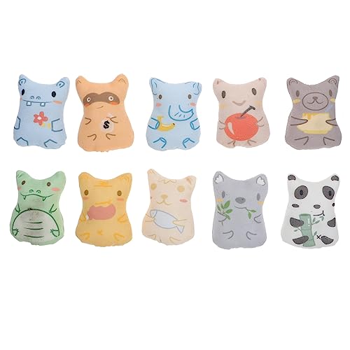 Happyyami 10stücke Teiliges Katzen-Spielzeug Interaktive Katzenunterhaltung Mit Katzenminze Für Kleine Haustiere Geeignet Fördert Freude Und Bewegung von Happyyami