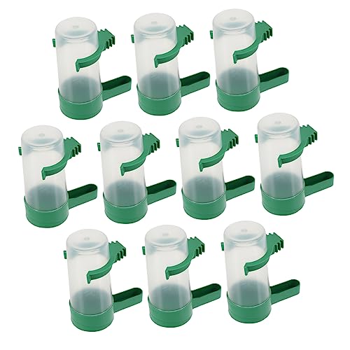 Happyyami 10St Vogeltränke Vogelnest Vogelfütterer Automatische Käfigwassertränke gießen vogelfutterspender vogelfutterhäuschen Vogel Wassertrinker Zubehör für Papageienkäfige Plastik Green Happyyami 10St Vogeltränke Vogelnest Vogelfütterer Automatische Käfigwassertränke gießen vogelfutterspender vogelfutterhäuschen Vogel Wassertrinker Zubehör für Papageienkäfige Plastik Green von Happyyami