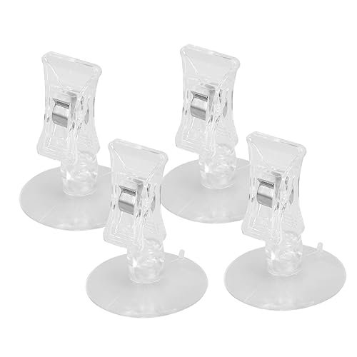 Happyyami 10St Zubehör für Aquarien -Saugnapf-Clip Futterklammern Aquarien-Saugnäpfe mit Clips Aquarium-Clip Fütterungswerkzeug Gemüse Seetang transparenter Clip von Happyyami