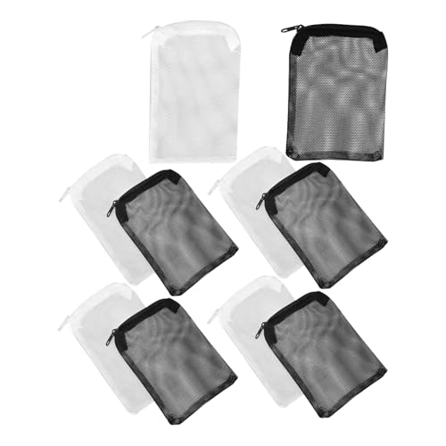 Happyyami 10st Netzbeutel Für Aquarien Verpackt Kanister Schwamm Tasche Tank Aquarium Bausatz Reißverschluss Netzfilterbeutel Filterbeutel Für Aquarien von Happyyami