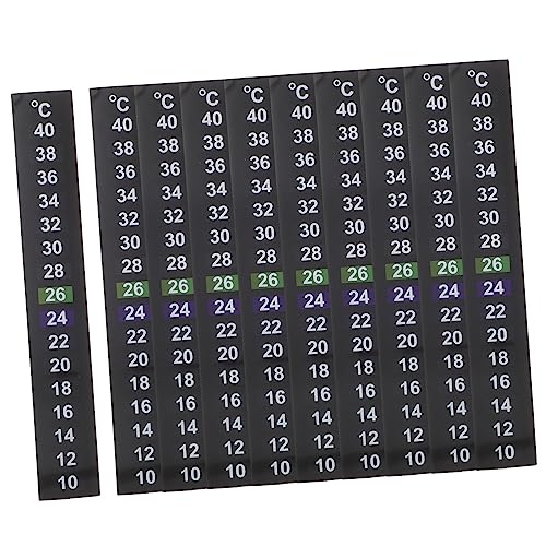 Happyyami 10stücke Aquarium Temperatur Sticker Selbstklebende Thermometer Streifen Für Fischtanks Farbwechsel Flüssigkristall Temperaturanzeige Einfache Anwendung Und Dekoration von Happyyami