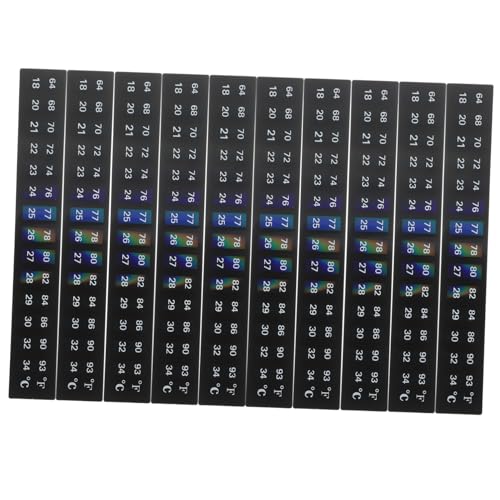 Happyyami 10stücke Aquarium Thermometer Aufkleber Selbstklebendes Temperaturmessgerät Für Fischbehälter Farbwechselnde LCD-anzeige Für Gärung Und Dekoration Happyyami 10stücke Aquarium Thermometer Aufkleber Selbstklebendes Temperaturmessgerät Für Fischbehälter Farbwechselnde LCD-anzeige Für Gärung Und Dekoration von Happyyami