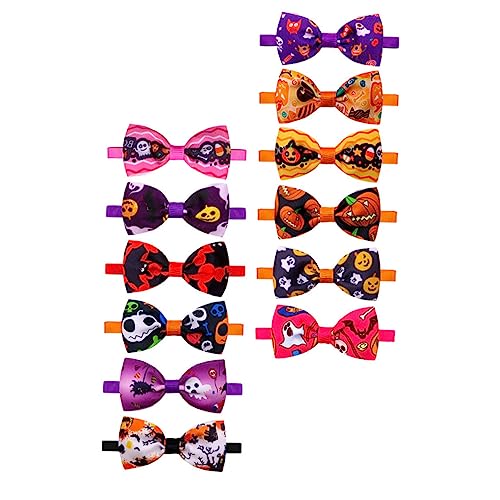 Happyyami 12stücke Teiliges Verstellbarer Halloween-hundehalsbänder Mit Schleifen Pet Ties Für Partys Und Tägliches Tragen Kostüm-Accessoires Für Hunde Und Katzen von Happyyami