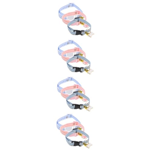 Happyyami 12 STK Katzenhalsband schönes Welpenhalsband Katzenfliege Stern sicherheitsschloss Kitten Halsband Katzenhalsbänder Halsband für Haustiere Mädchen Zubehör Katze Hund schmücken von Happyyami